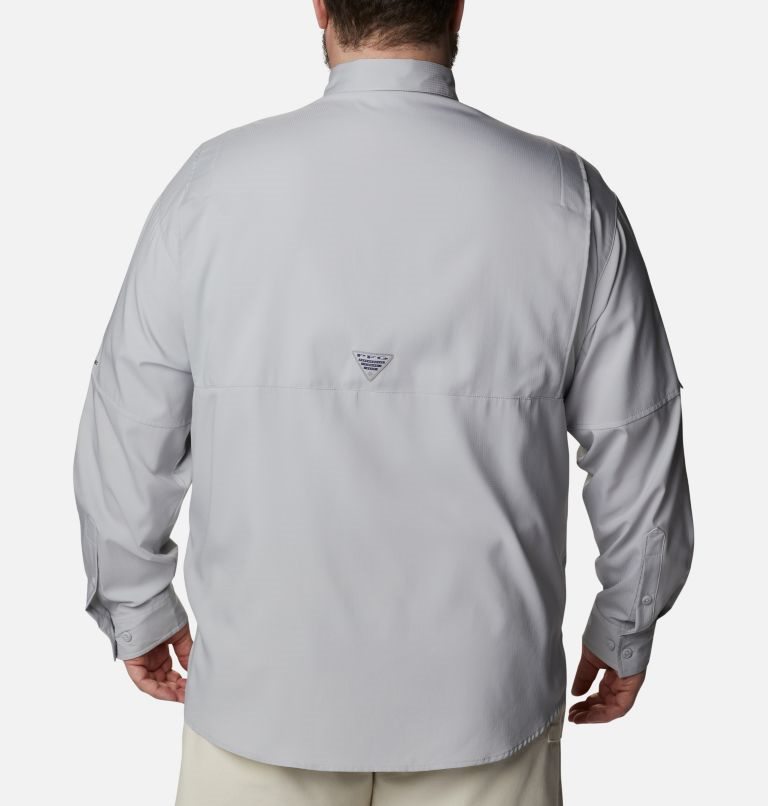 Men's Columbia PFG Tamiami II Long Sleeve Shirts Light Grey | Plus Size CA-J345C